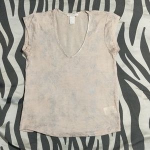 Blush and silver top